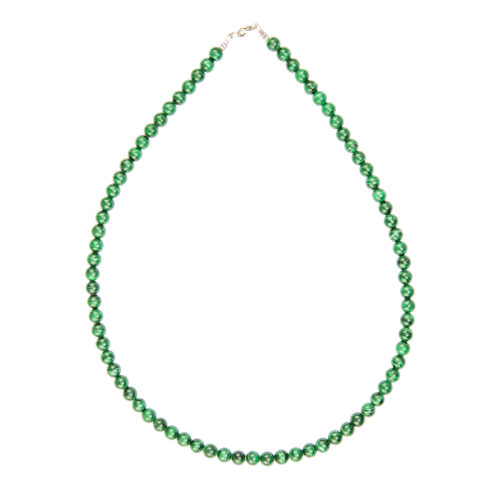 collier malachite pierres boules 6mm