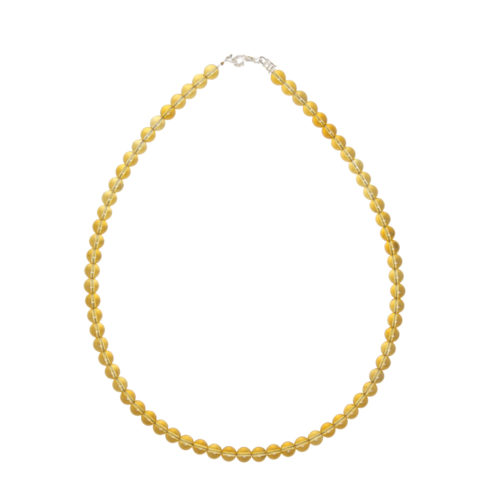collier citrine pierres boules 6mm