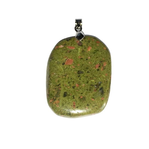 pendentif unakite pierre plate
