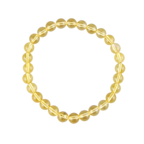 bracelet citrine pierres boules 6mm