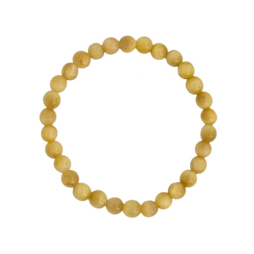 bracelet oeil de tigre doré pierres boules 6mm
