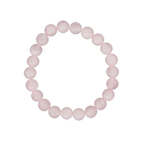 bracelet quartz rose pierres boules 8mm