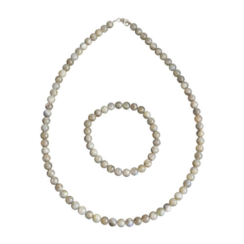 coffret labradorite pierres boules 6mm
