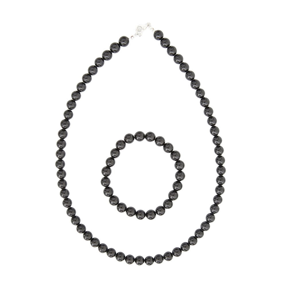 coffret tourmaline noire pierres boules 8mm