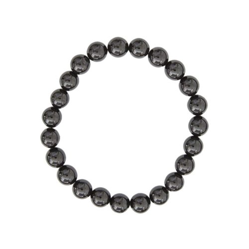 pulsera agata negra piedras bolas 8mm