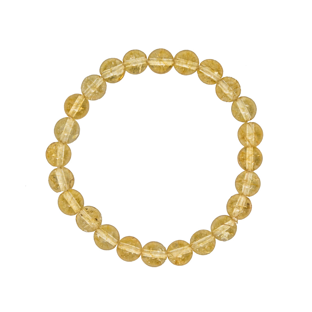 pulsera citrino piedras bolas 8mm
