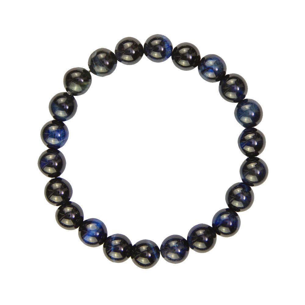 pulsera ojo de halcón piedras bolas 8mm