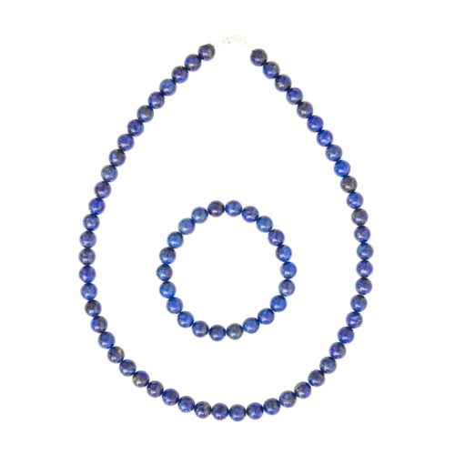 coffret lapis lazuli pierres boules 8mm