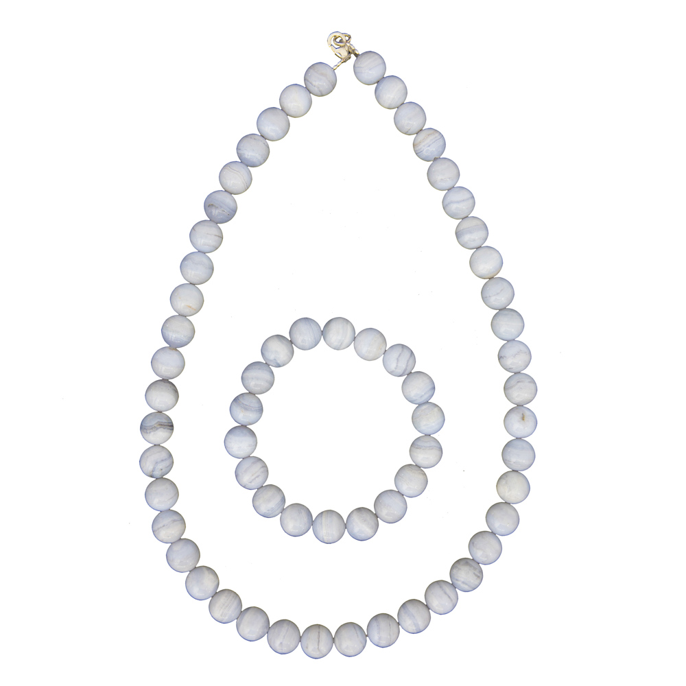 coffret calcédoine pierres boules 10mm