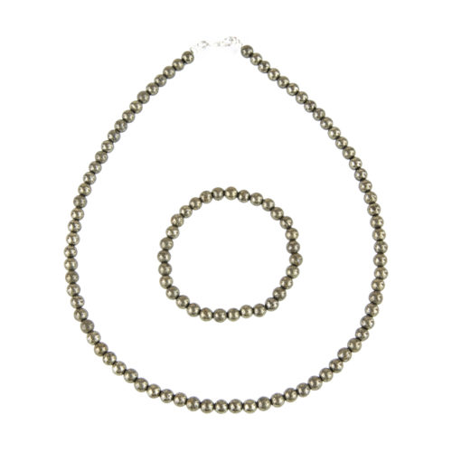coffret pyrite de fer pierres boules 6mm