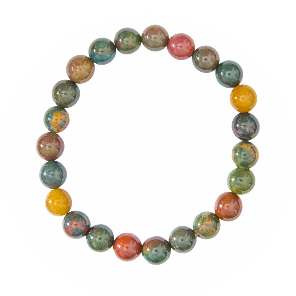 pulsera jaspe heliotropo piedras bolas 8mm