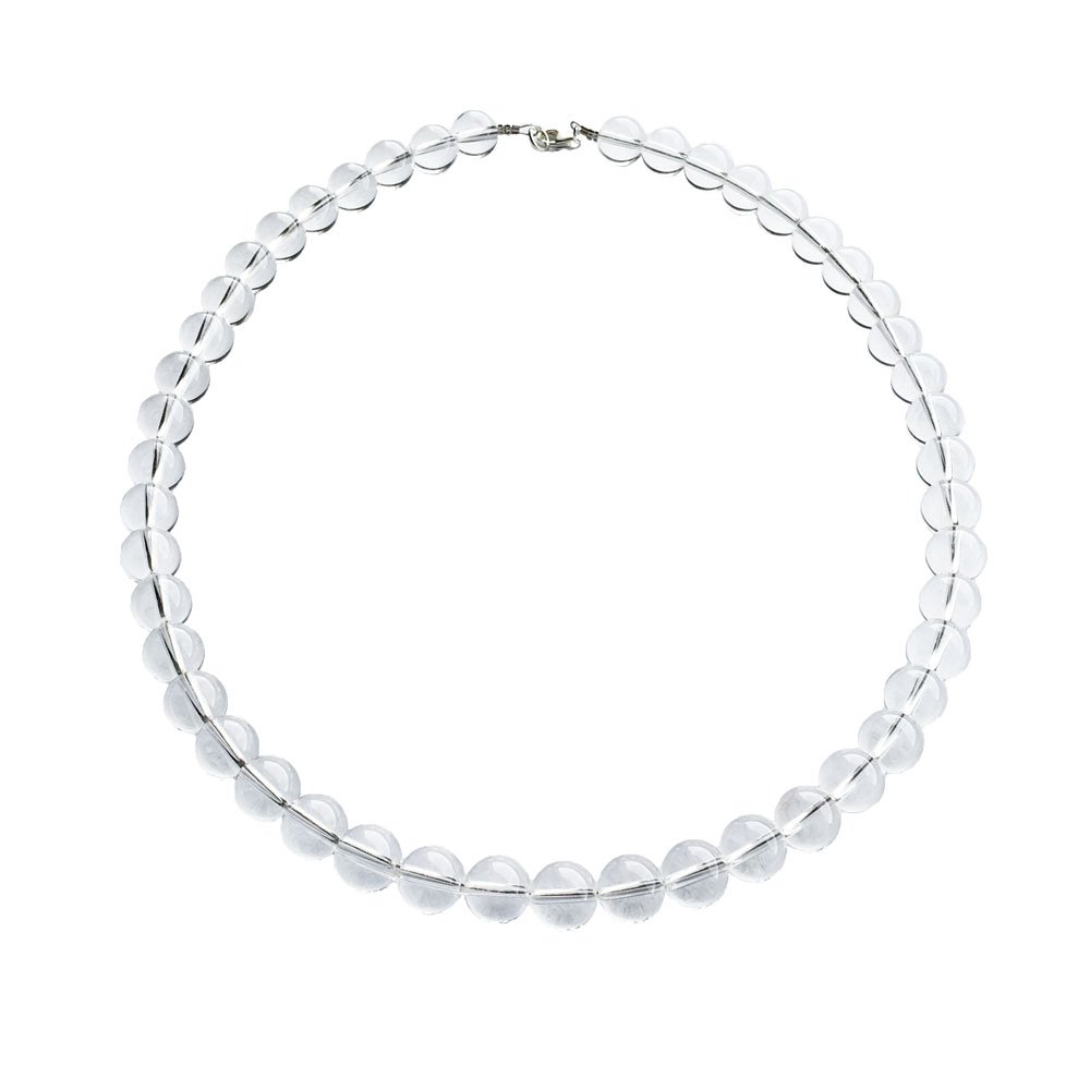 Collier Cristal de roche - Pierres boules 10mm - Image 3