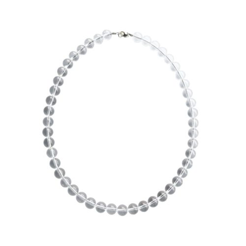 Collier Cristal de roche - Pierres boules 10mm