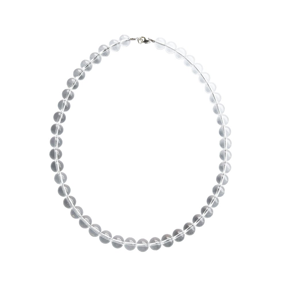 Collier Cristal de roche - Pierres boules 10mm