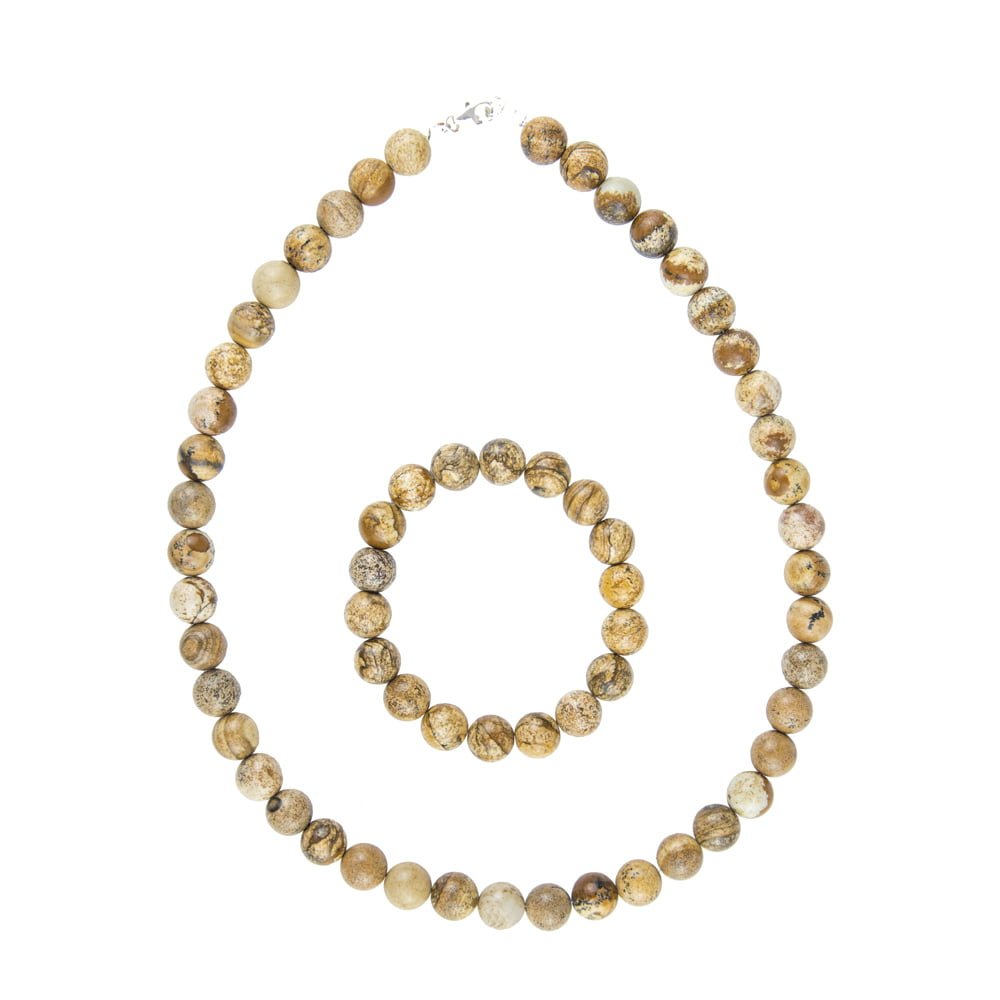 coffret jaspe paysage pierres boules 10mm