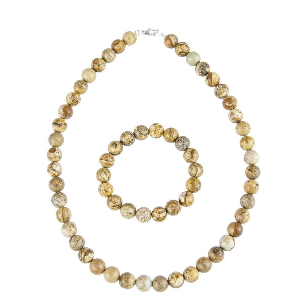 coffret jaspe paysage pierres boules 10mm