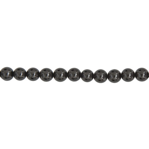 fil tourmaline noire pierres boules 12mm