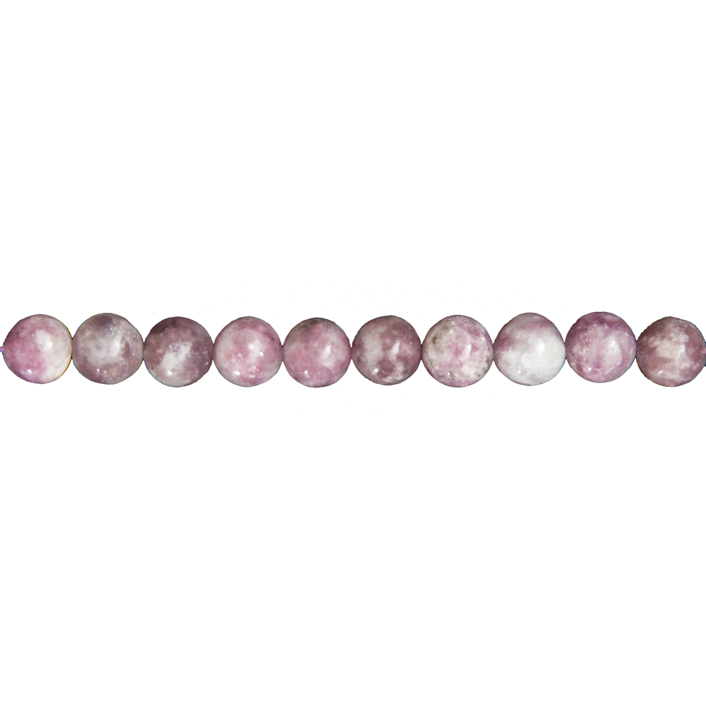 fil tourmaline rose pierres boules 8mm