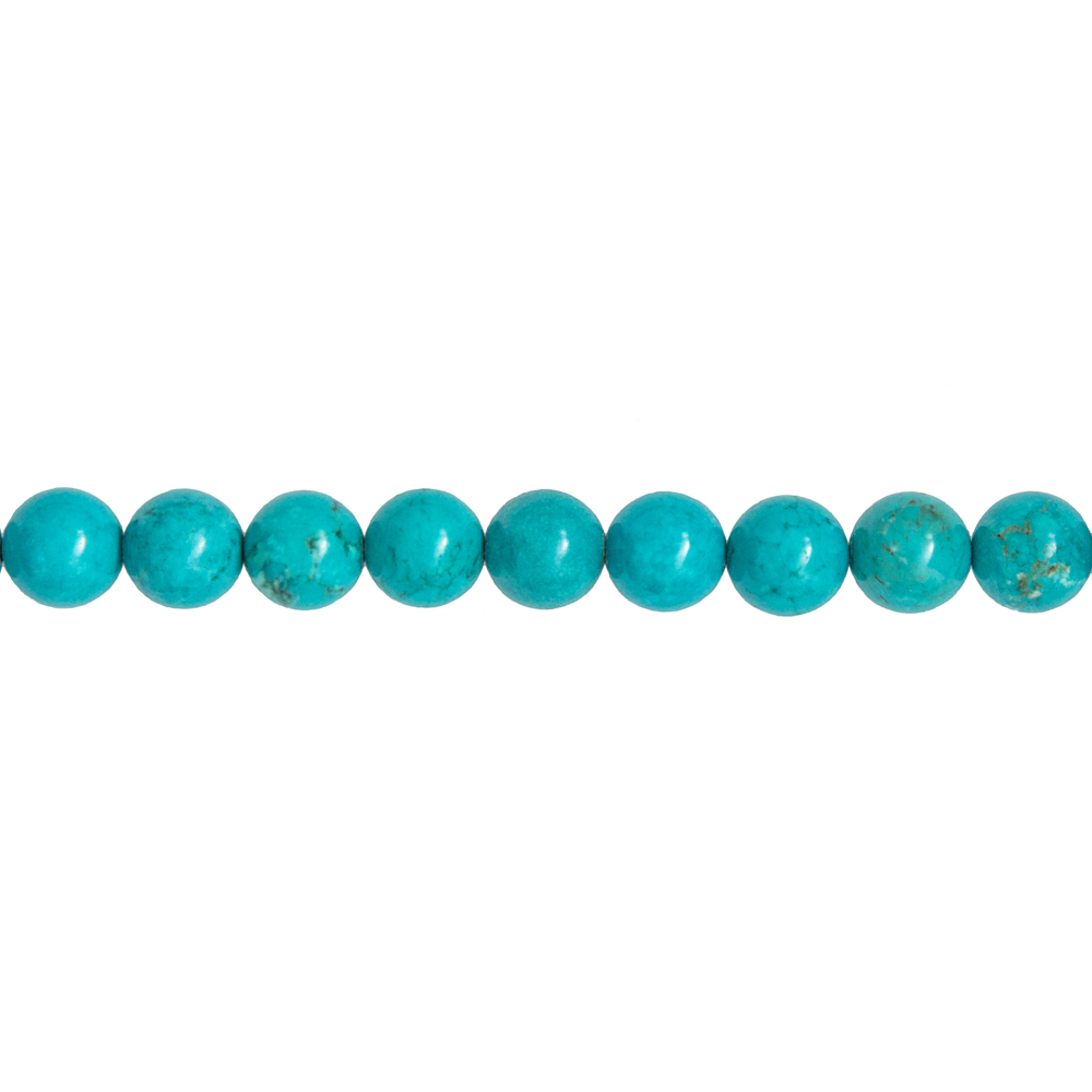 fil turquoise pierres boules 10mm