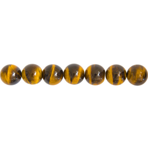 fil oeil de tigre pierres boules 14mm