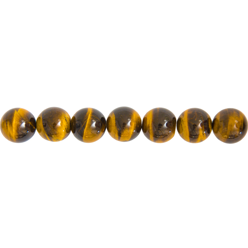 fil oeil de tigre pierres boules 14mm