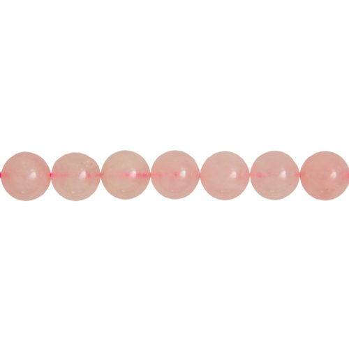 fil quartz rose pierres boules 14mm