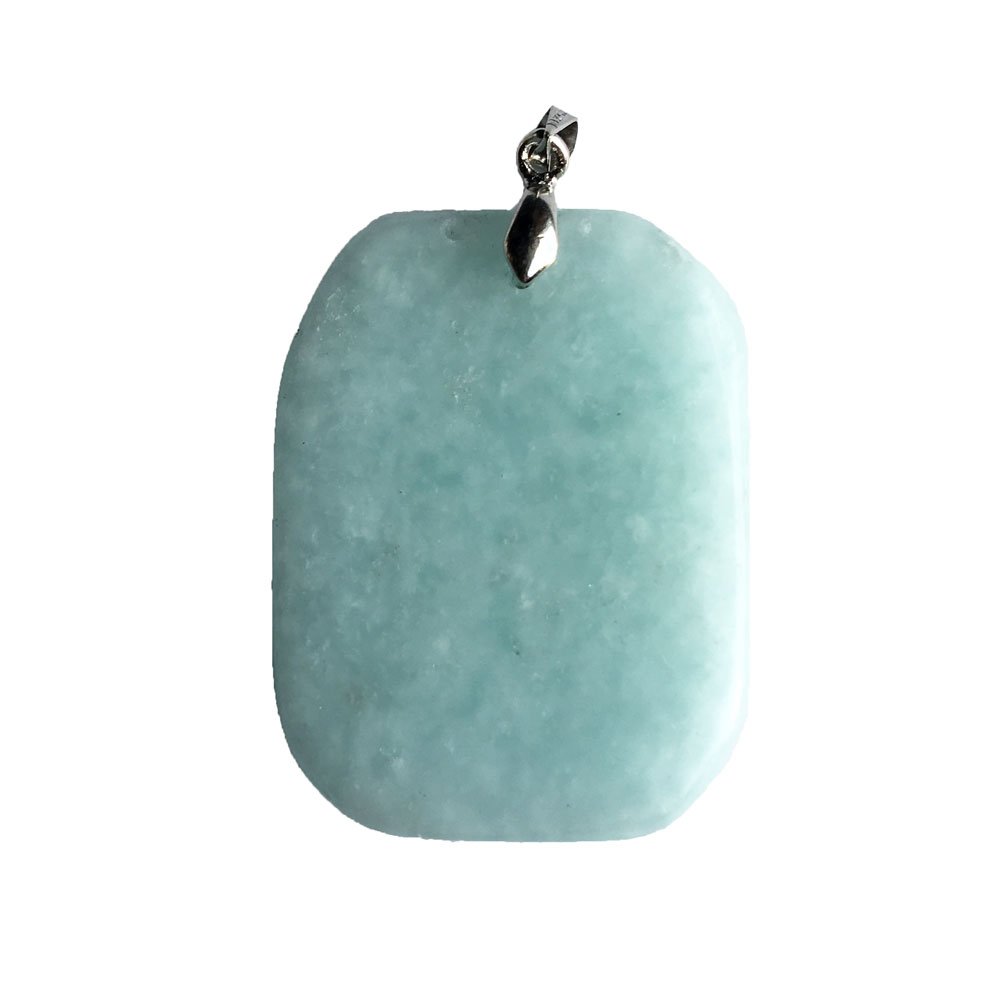 pendentif amazonite pierre plate