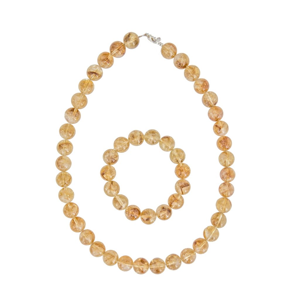 coffret citrine pierres boules 12mm