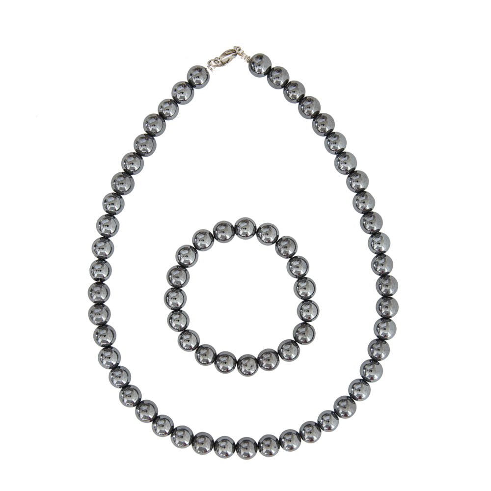 coffret hematite pierres boules 10mm