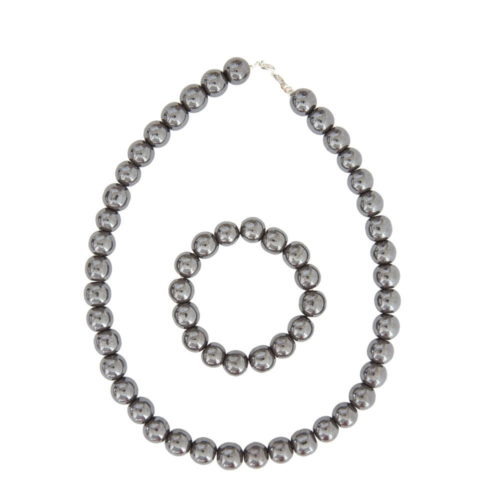 coffret hématite pierres boules 12mm