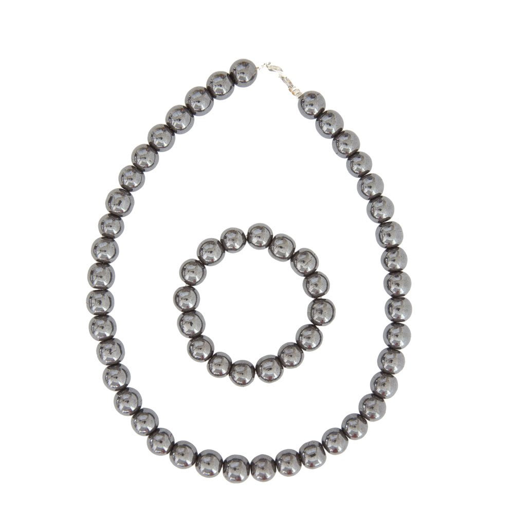coffret hématite pierres boules 12mm