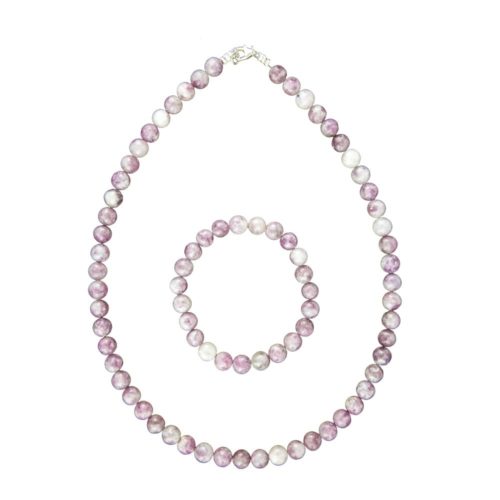 coffret tourmaline rose pierres boules 8mm