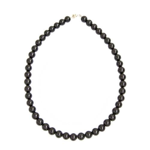 collier tourmaline noire pierres boules 10mm