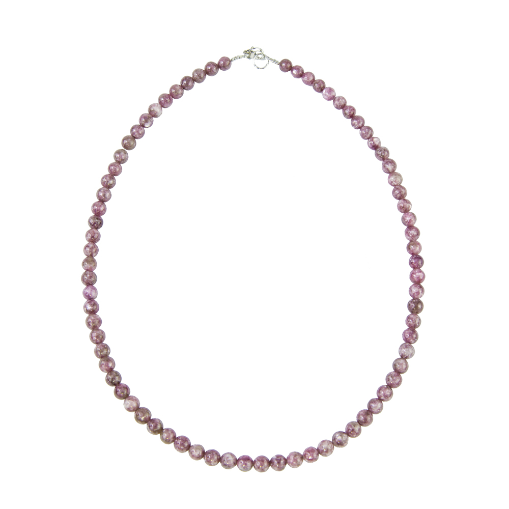 collier tourmaline rose pierres boules 6mm