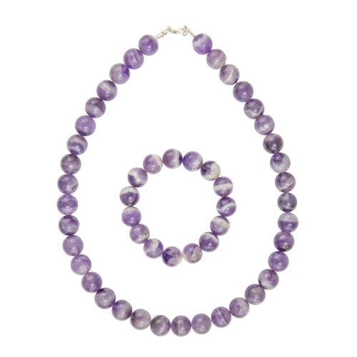 coffret améthyste pierres boules 12mm