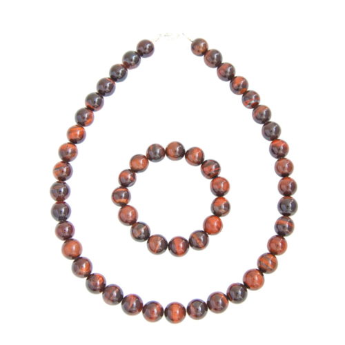 coffret oeil de taureau pierres boules 12mm