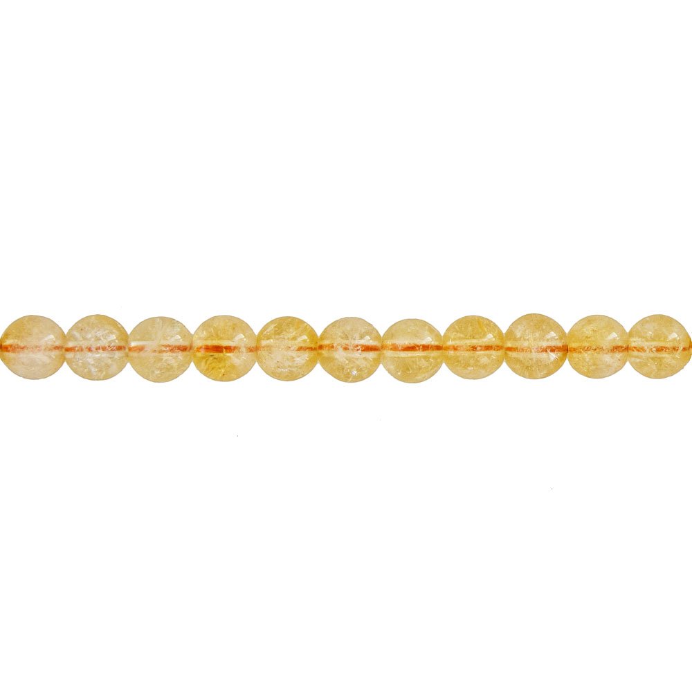 fil citrine pierres boules 6mm