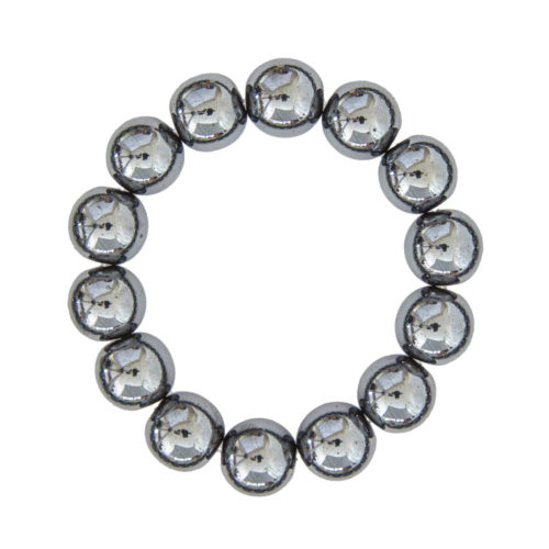 pulsera hematita en piedras bolas 14mm