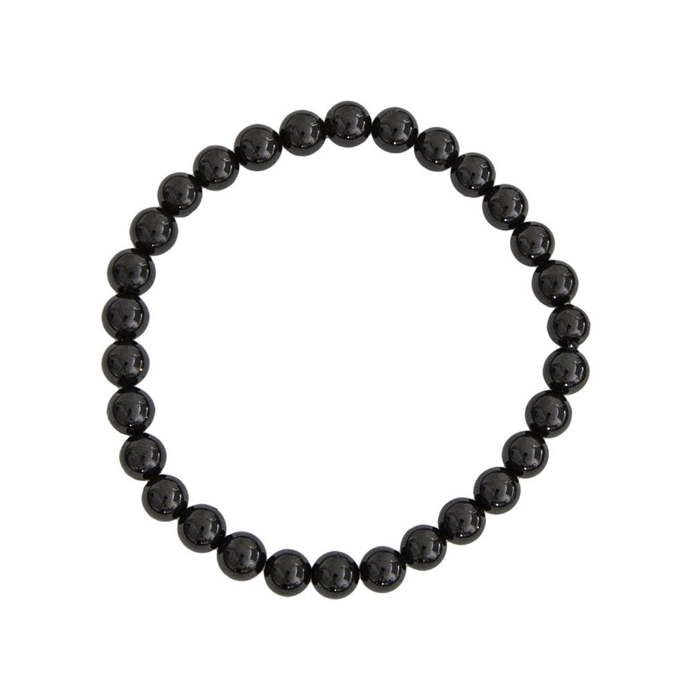 pulsera turmalina negra piedras bolas 6mm