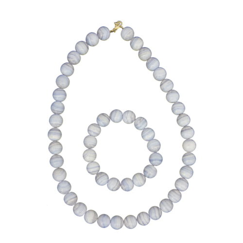 coffret calcédoine pierres boules 12mm