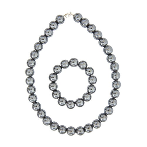 coffret hématite pierres boules 14mm