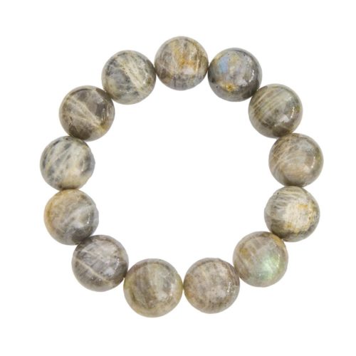 bracelet labradorite pierres boules 14mm