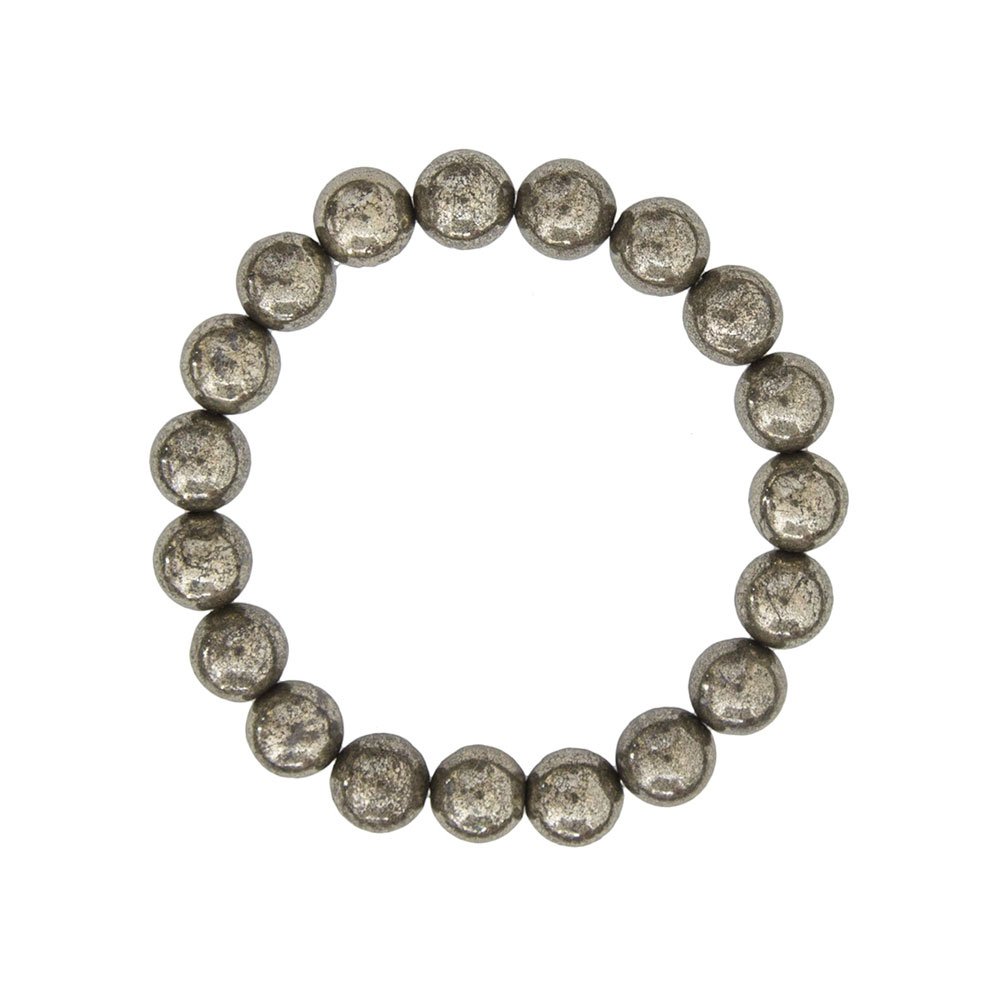 pulsera pirita de hierro piedras bolas 10mm