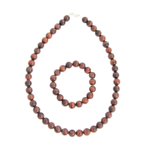 coffret oeil de taureau pierres boules 10mm