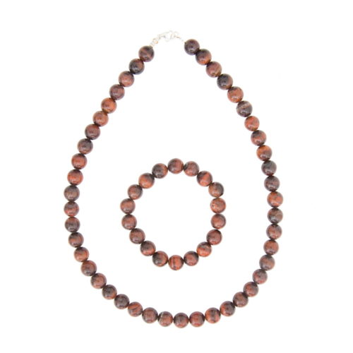 coffret oeil de taureau pierres boules 10mm