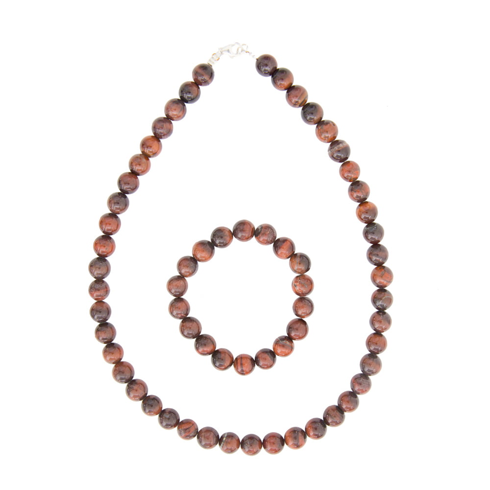 coffret oeil de taureau pierres boules 10mm