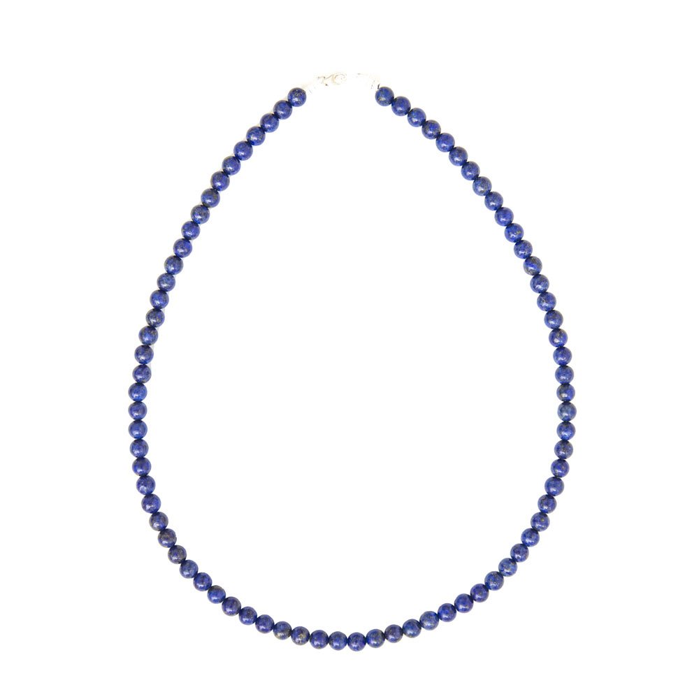 collier lapis lazuli pierres boules 6mm