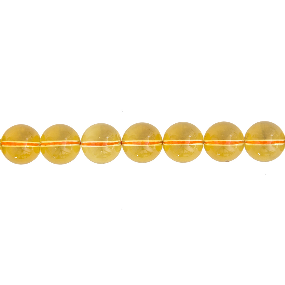 fil citrine pierres boules 14mm