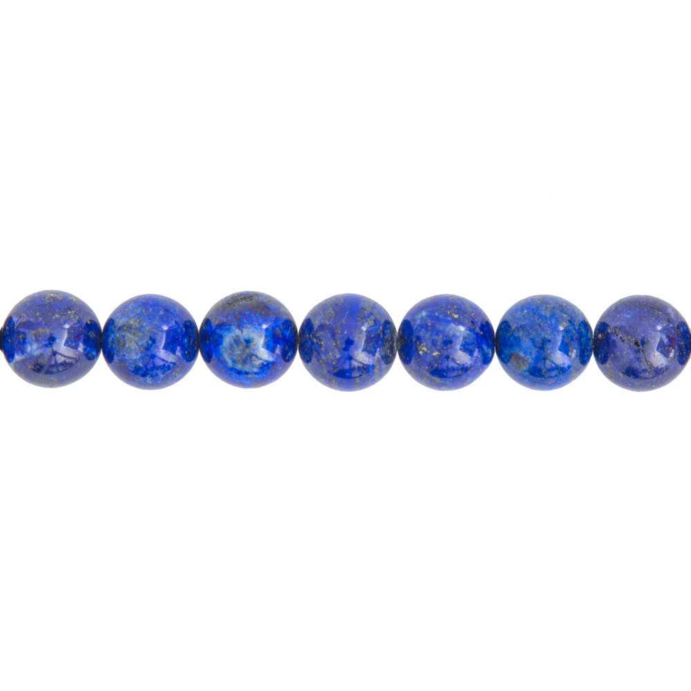 fil lapis-lazuli pierres boules 14mm