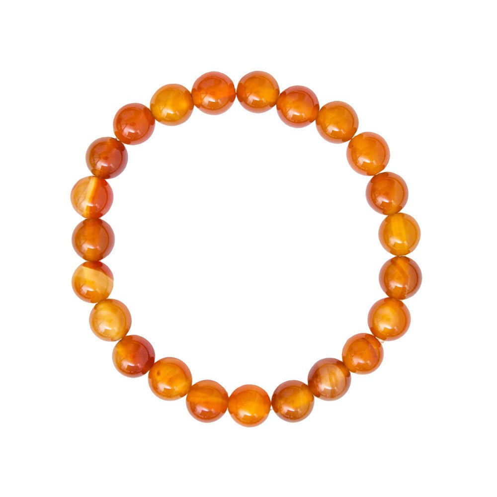 pulsera cornalina piedras bolas 8mm